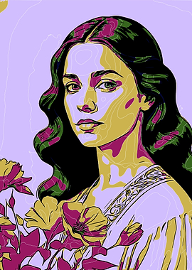 Pop Art Woman Portrait 13