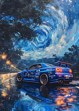 Nissan R34 starry night
