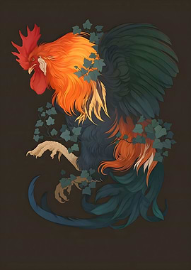 rooster vector