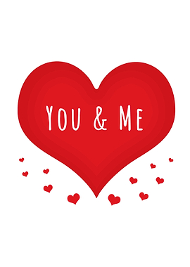 You and me love heart