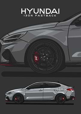 hyundai i30n fastback grey