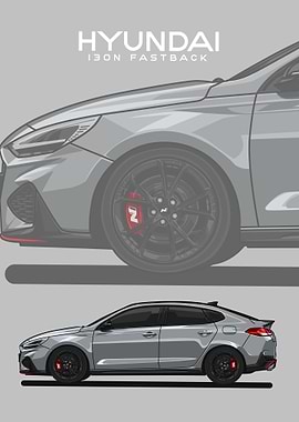 hyundai i30n fastback grey