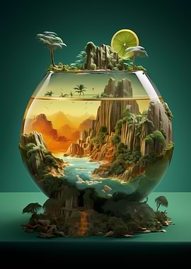 Colorful Beach Cocktail