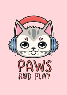 Paws and Play Gaming Cat