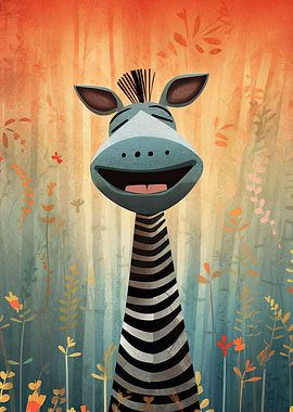 Cute Zebra Illustration