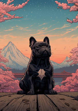 French Bulldog Mount Fuji