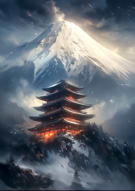 Temple near the Mountain