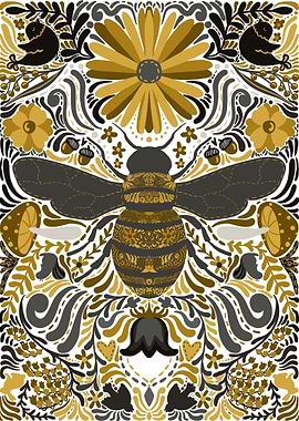Golden Bee Folkart