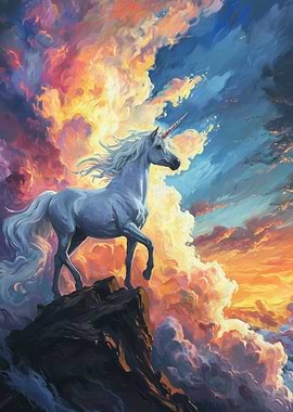 Mystical Unicorn Sunset