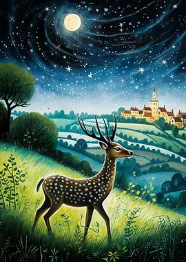 colorful deer animal