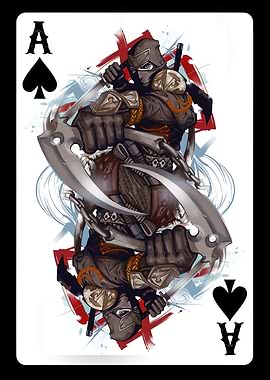 Samurai Playing Card