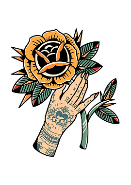 yellow rose tattoo