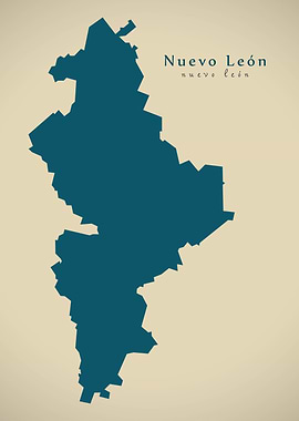 Nuevo Leon Mexico map