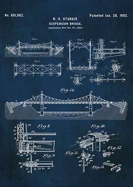 Patent suspension bridge