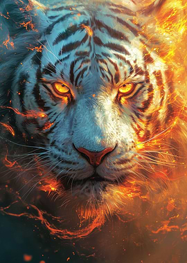 Burning White Tiger