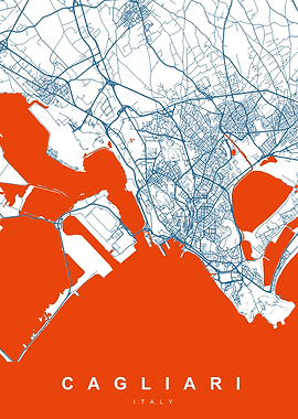 MAP CAGLIARI ITALY