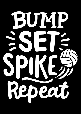 Volleyball Bump Set Spike