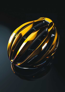 Riding Helmet 3D Dark Gold