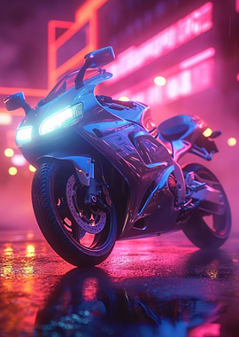 Motorcycle Aesthetic Neon
