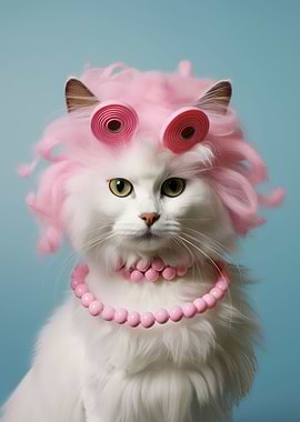 A cat with curly hair