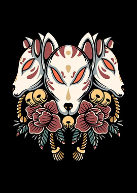 kitsune oriental tattoo