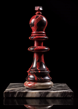 Red Black MArbel Queen