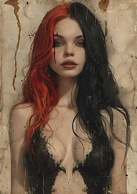 Goth Girl Retro Vintage