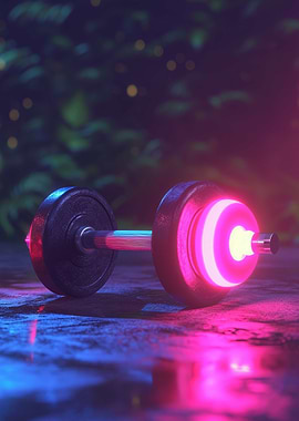Dumbbell Aesthetic Neon