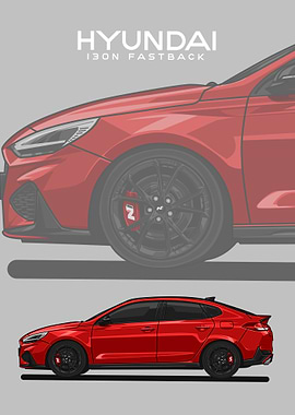 hyundai i30n fastback red
