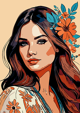 Graceful Floral Woman