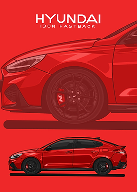 hyundai i30n fastback red