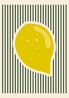 Yellow lemonade with lines