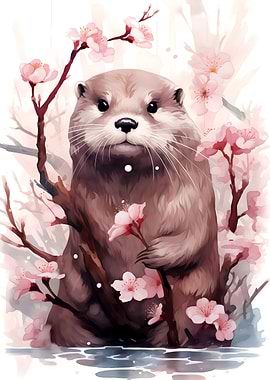 Cherry Blossom Otter