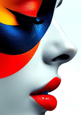 Color Beauty Model Face