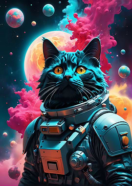 Cat Cosmic Space