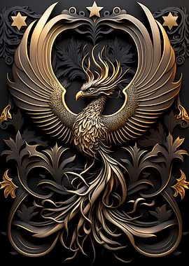 Golden Queen Phoenix Wings