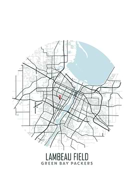 Lambeau Field Stadium Map