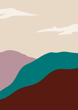 Vintage mountain layer