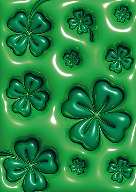 3D puffy clovers