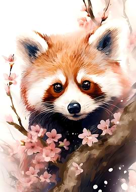 Cherry Blossom Red Panda