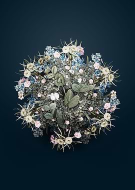 White Pea Flower Wreath