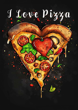 I Love Pizza Poster