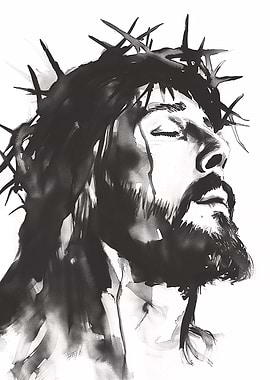 Jesus Christ Ink Painting
