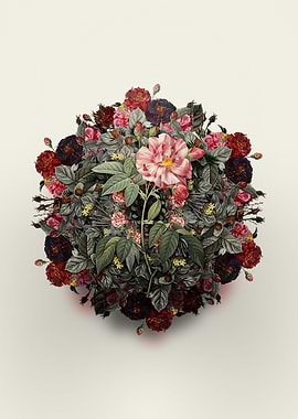 Variegated French Rosebush