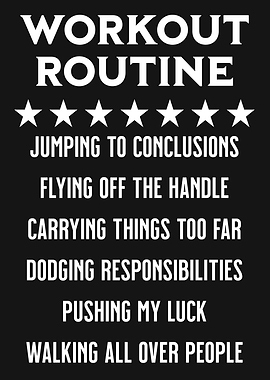 FUNNY WORKOUT STARS BLACK