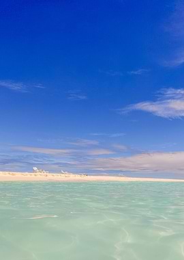 Azure sea and white beach