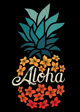 Aloha Pineapple Summer Art