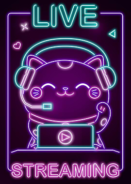 Neon Purple Neko Streaming
