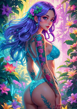 Sexy Anime Tattoo Girl