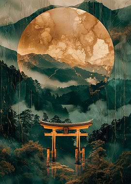 Abstract Japanese Torii